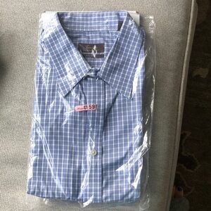 Men’s Tasso regular fit no iron dress shirt, professionally cleaned